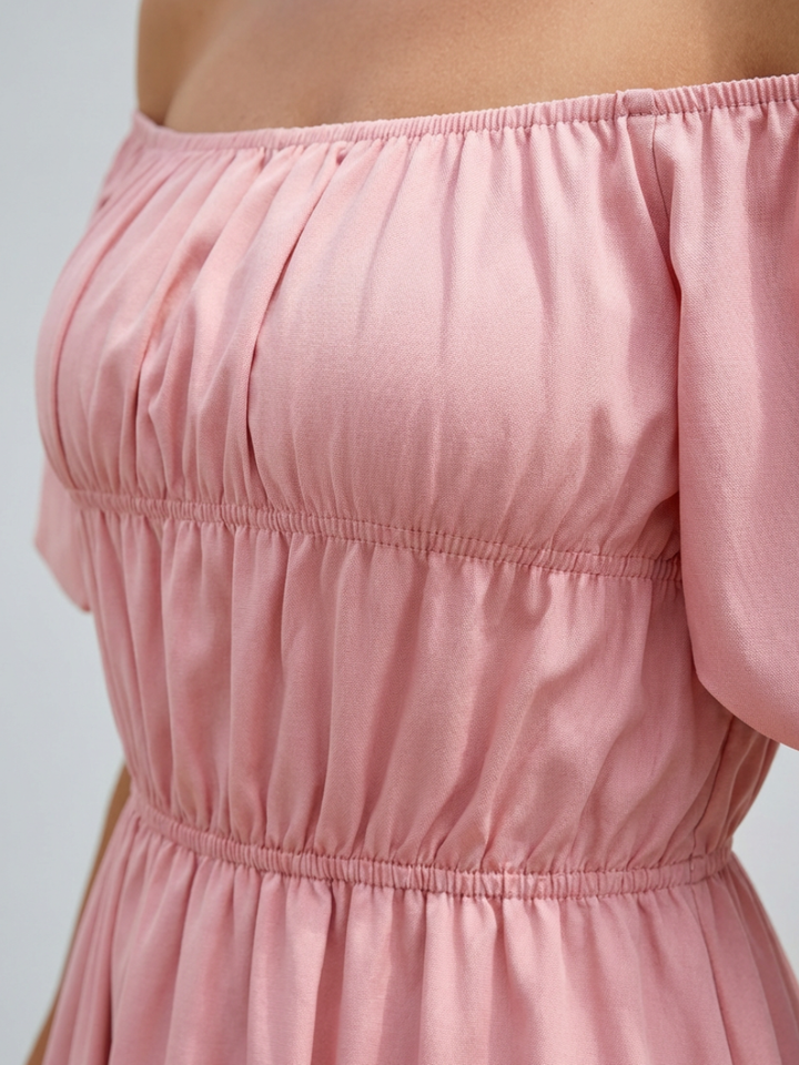 Madison | Off-Shoulder Mini Dress with Puff Sleeves