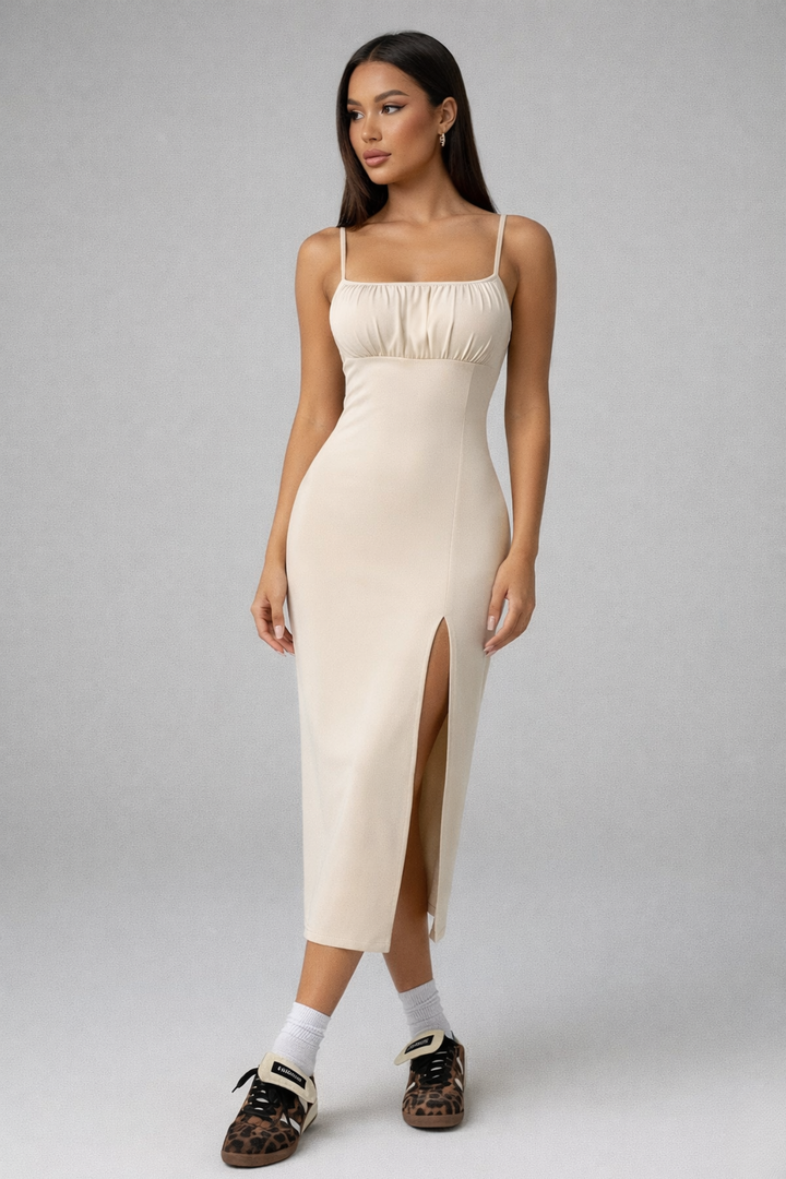 Lila | Midi Dress with Side Split