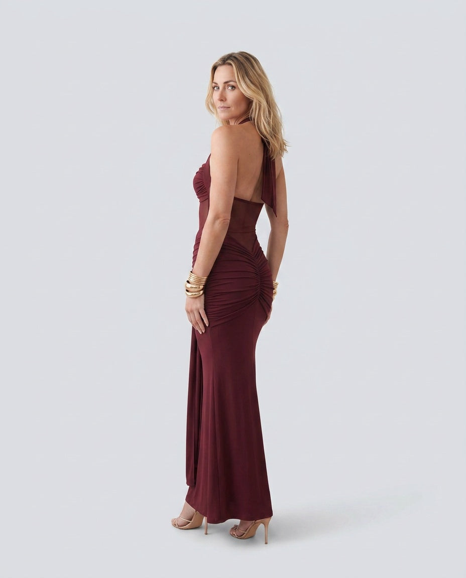 Esme | Halter Neck Mermaid Maxi Dress