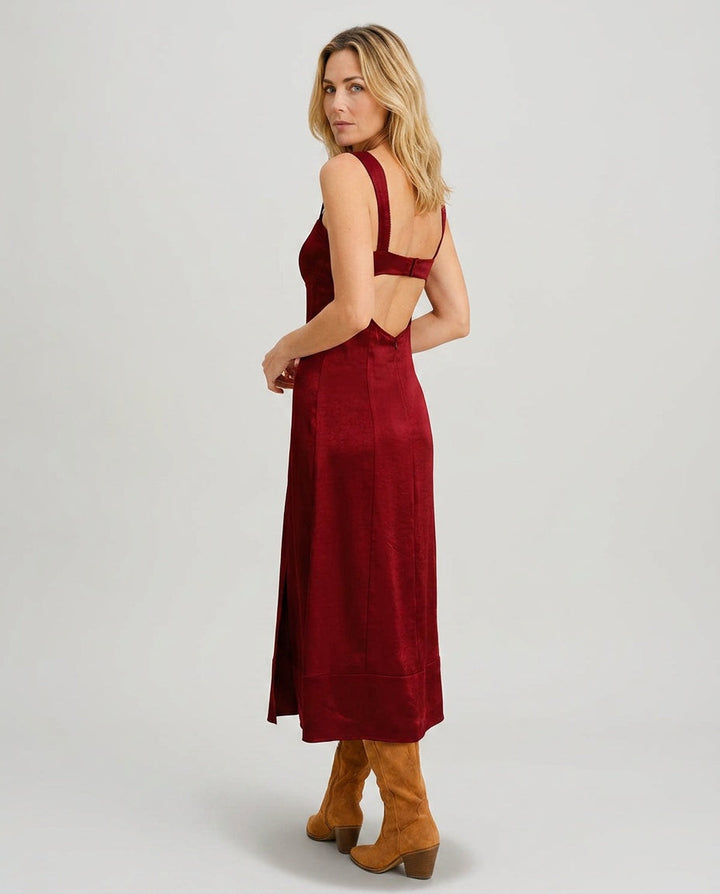 Saskia | Sweetheart Neck A-Line Maxi Dress
