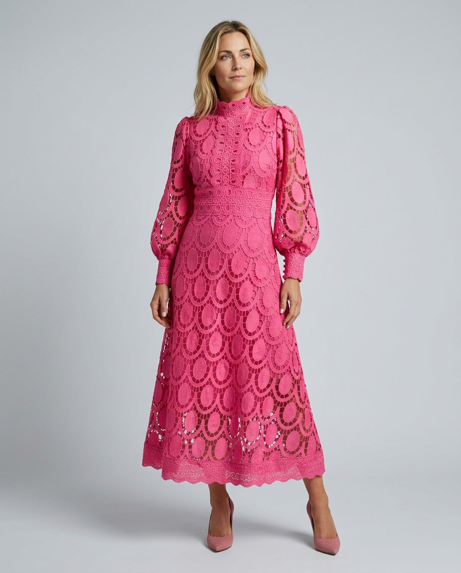 Lacelle | Lace-Trim Summer Maxi Dress