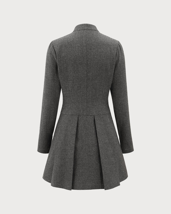 Naia | Button-Front Pleated Mini Dress