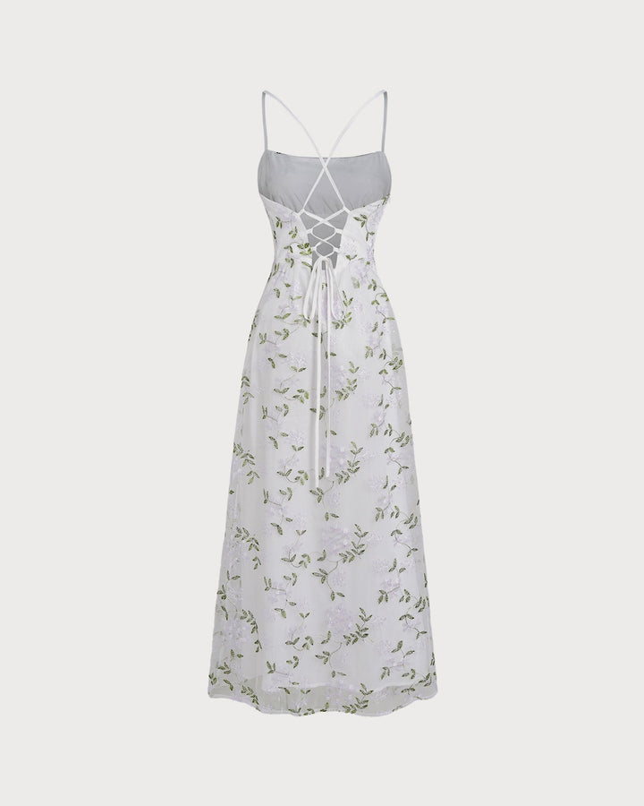 Kira | Floral Print Spaghetti Strap Maxi Dress