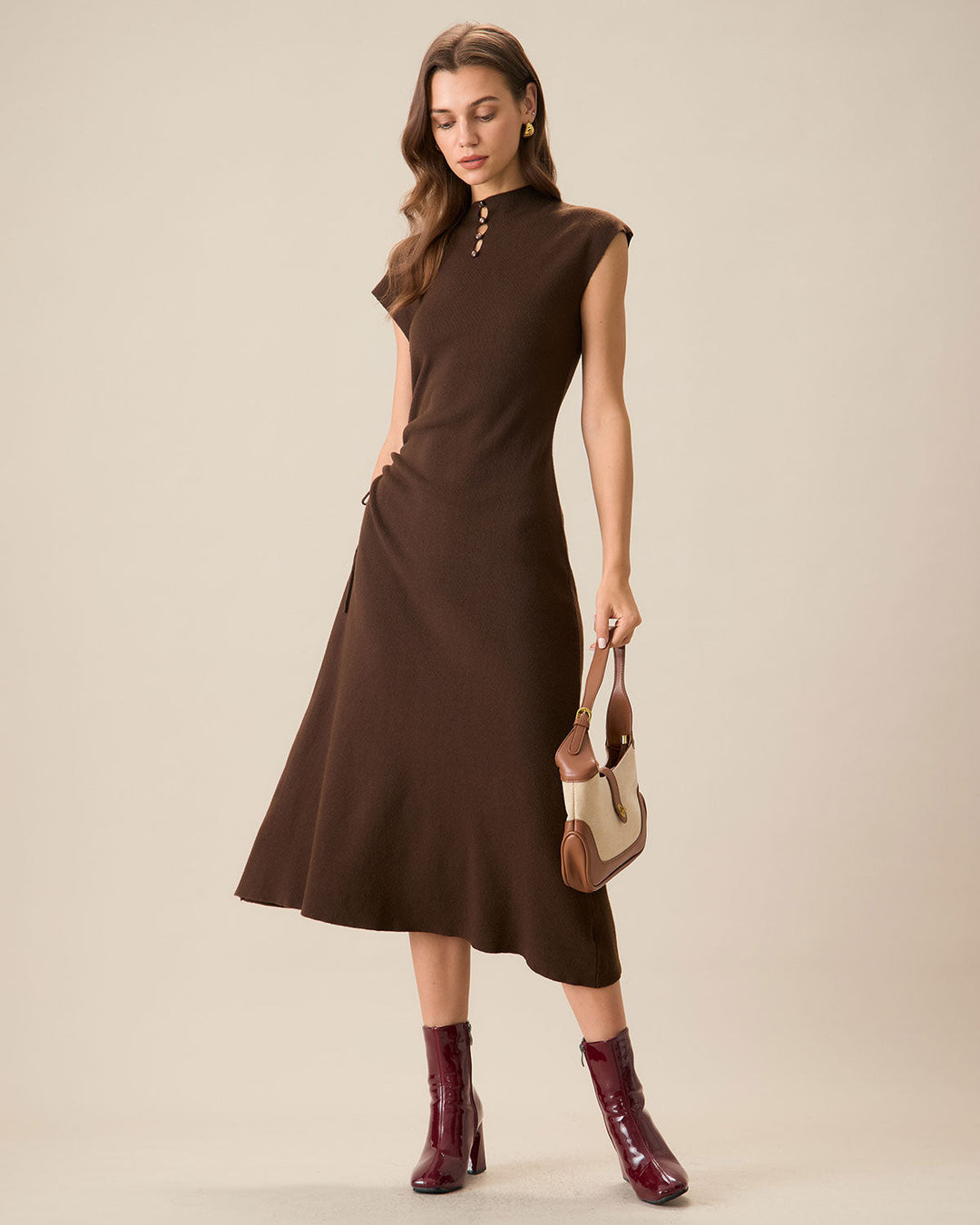 Valentina | Reversible Knit Bodycon Midi Dress