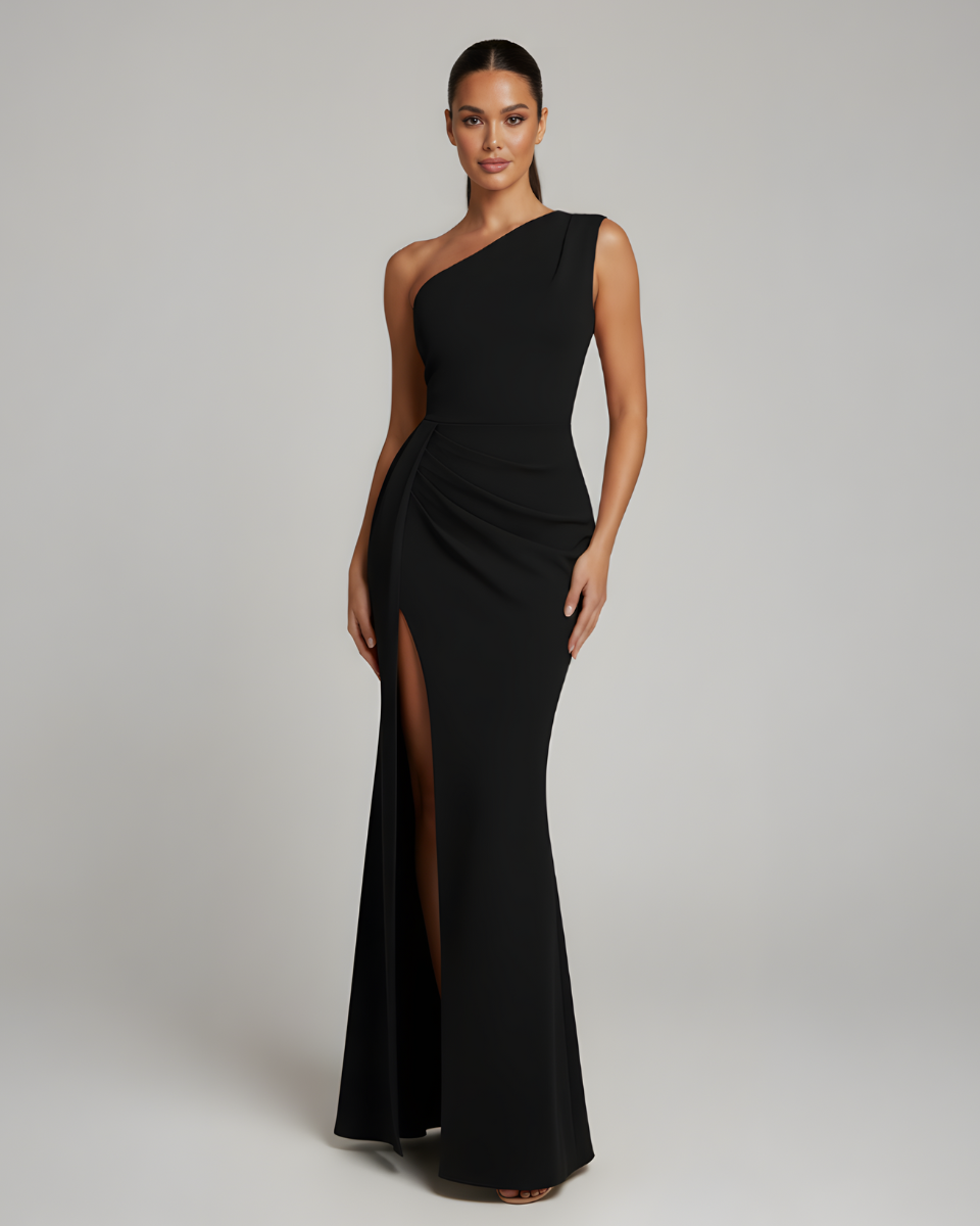 Soraya | One-Shoulder Maxi Dress with Front Slit
