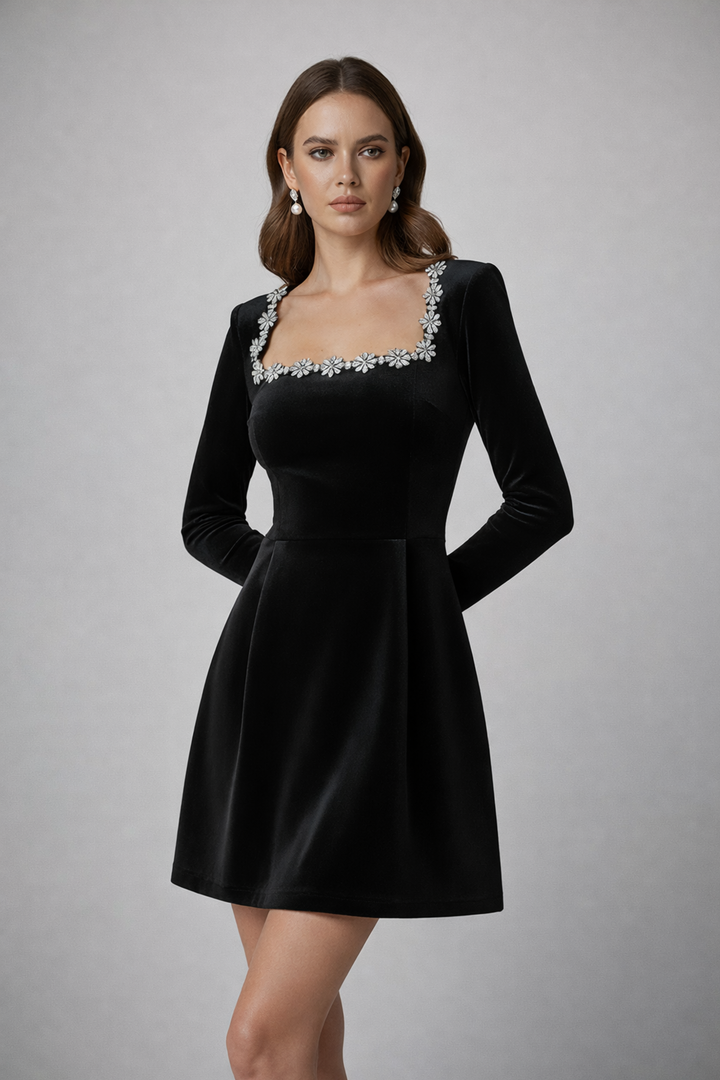 Odette | Velvet Mini Dress
