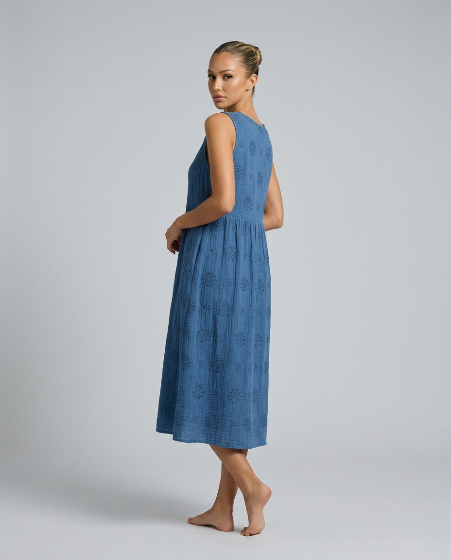 Tatum | Embroidered Midi Dress