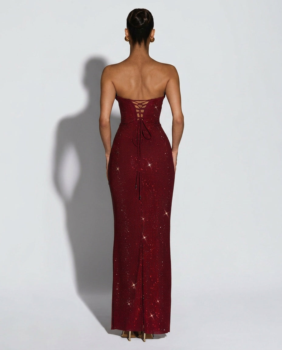 Mirabella | Lace-Trim Sleeveless Maxi Dress
