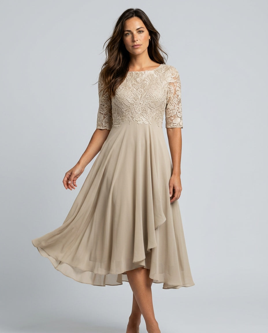 Rosette | Flowy Midi with Lace Bodice
