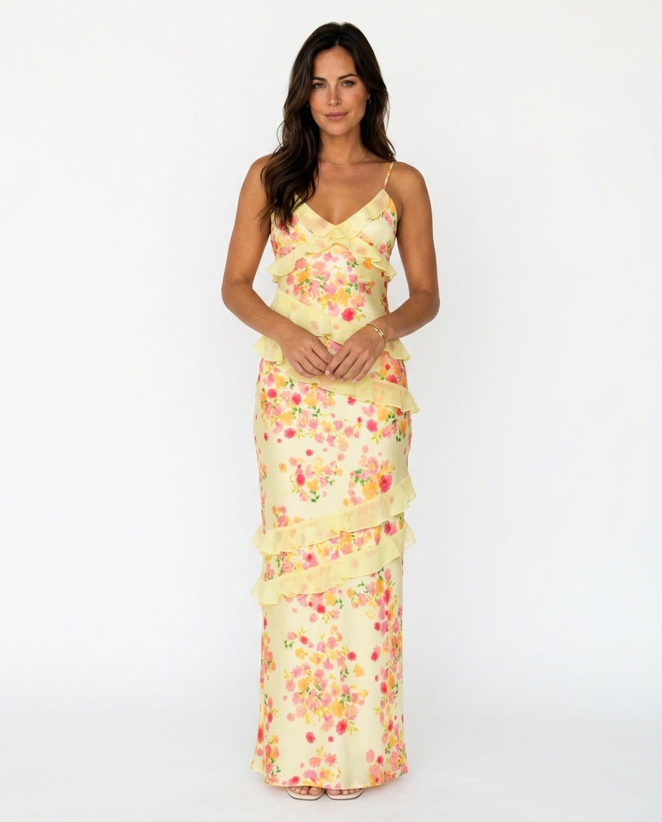 Nadira | Ruffle Maxi Dress