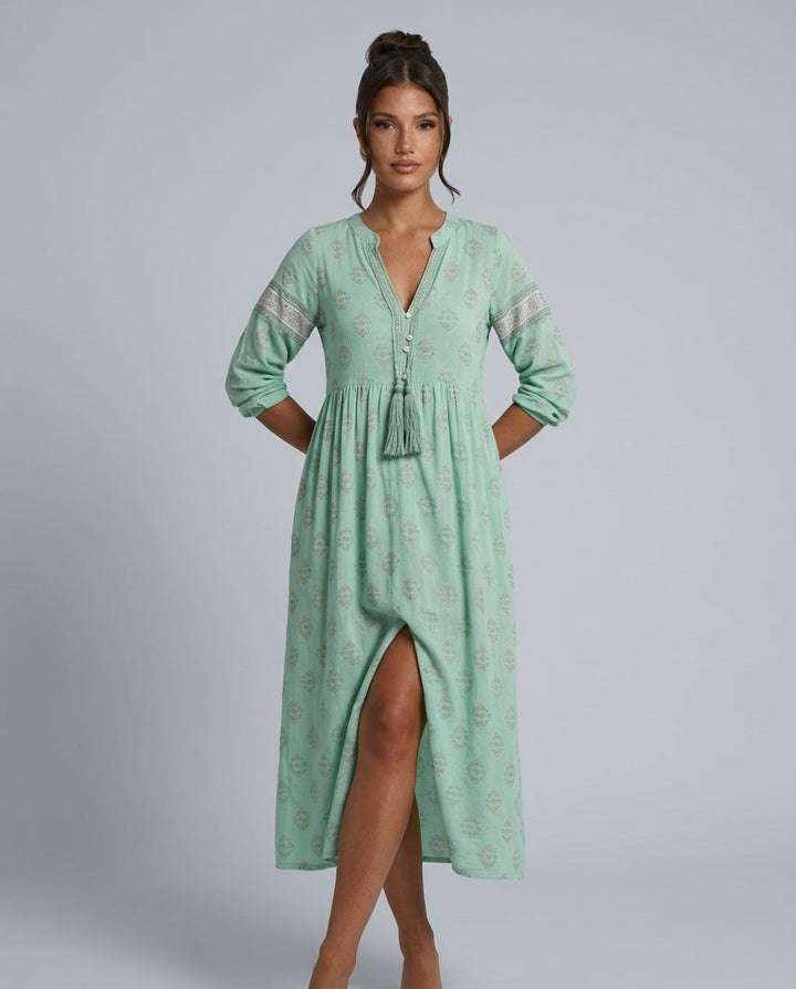 Tatum | Boho Pocket Midi Dress