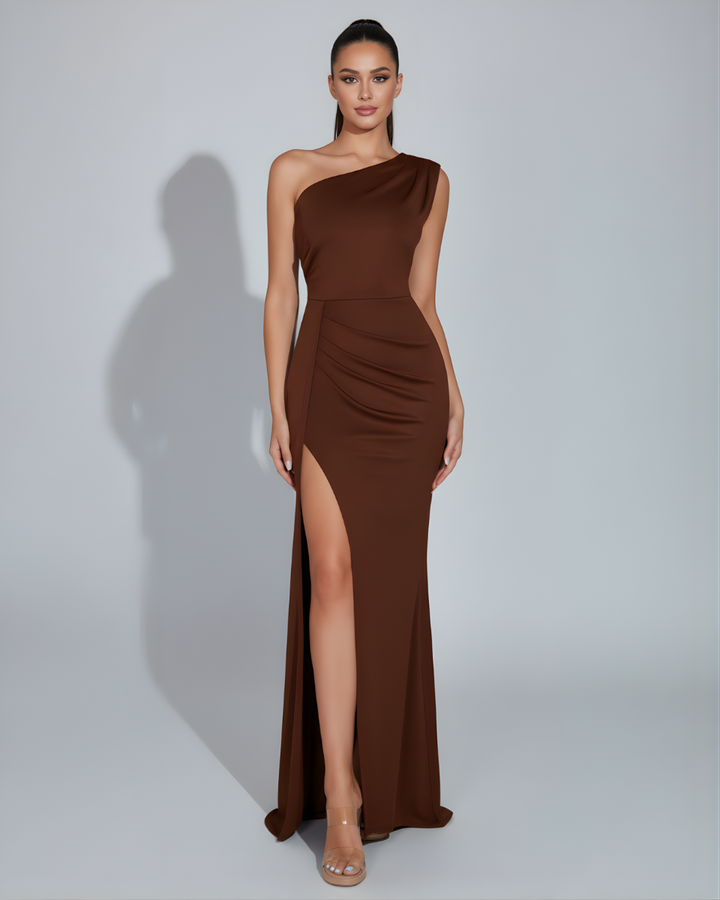 Soraya | One-Shoulder Maxi Dress with Front Slit