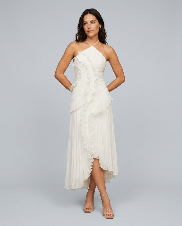 Fiorelle | Ruffle Pleated Maxi Dress