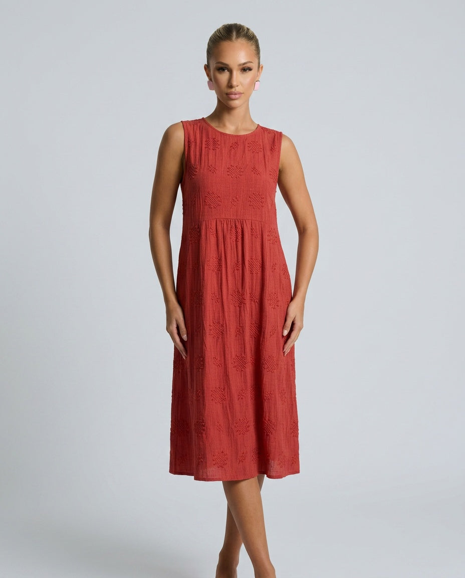 Tatum | Embroidered Midi Dress
