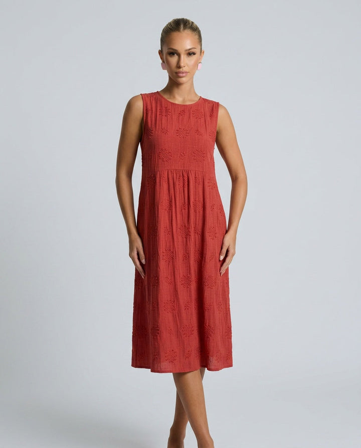 Tatum | Embroidered Midi Dress