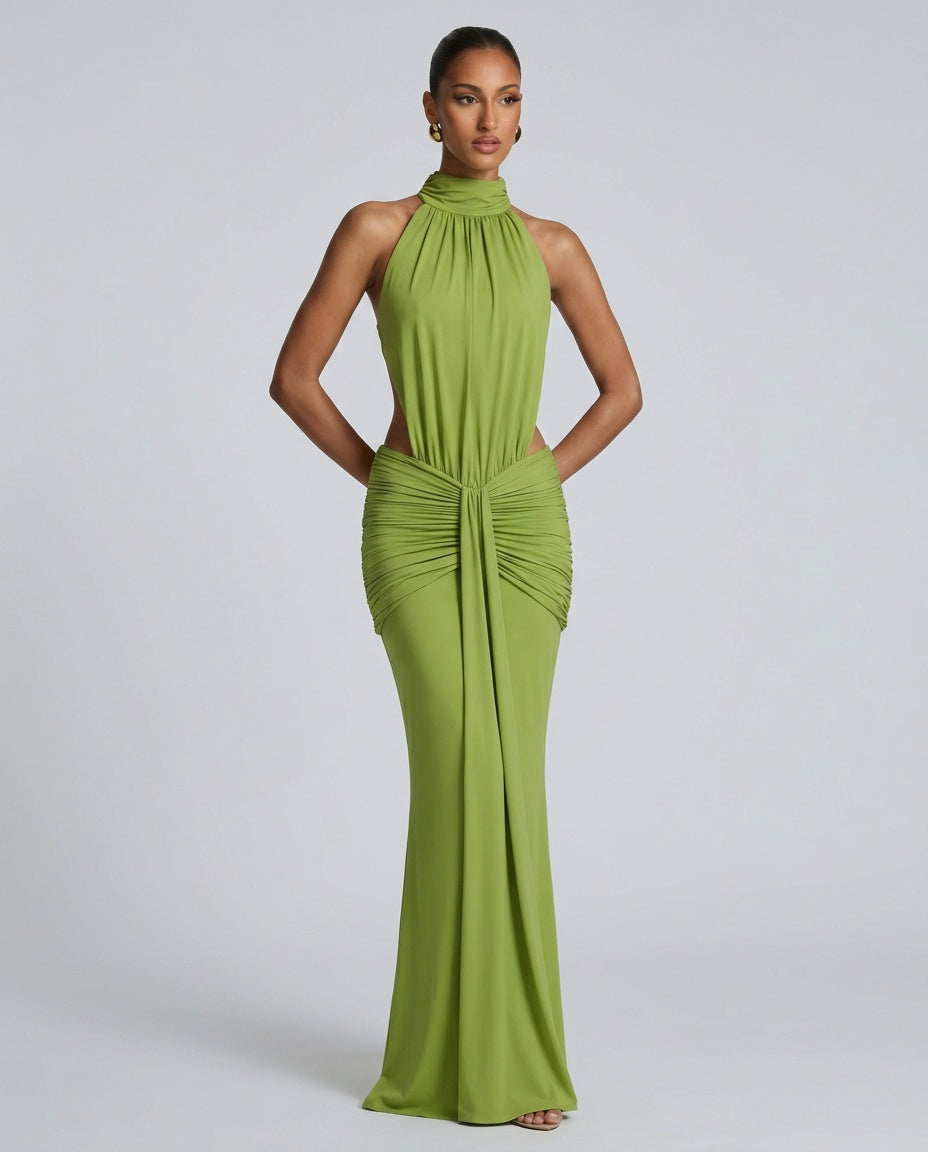 Paige | Gathered Backless Maxi Dress
