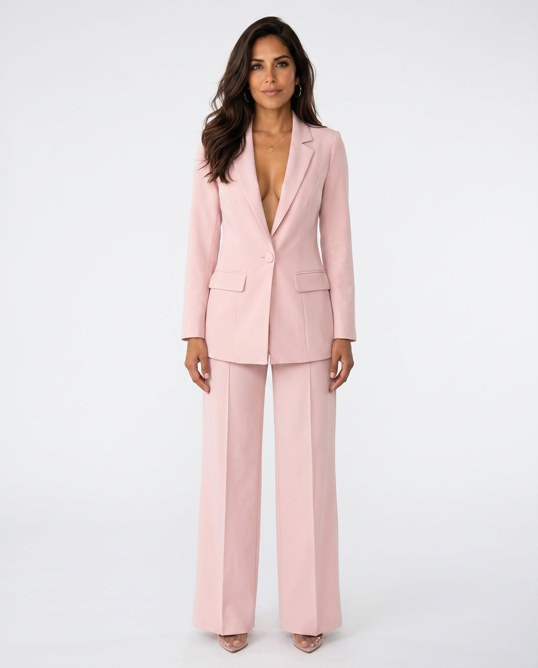 Ravelle | Longline Tailored Wide-Leg Trouser Suit