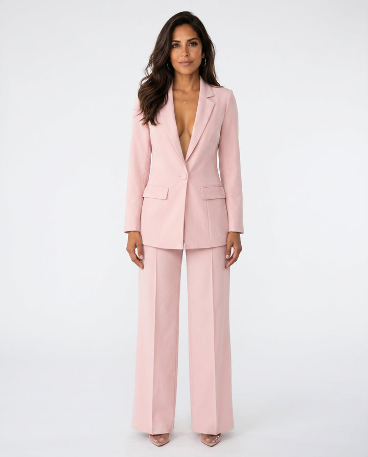 Ravelle | Longline Tailored Wide-Leg Trouser Suit