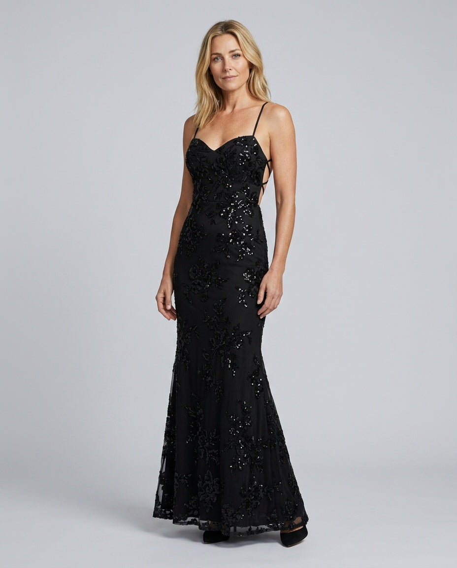 Ionela | Spaghetti Strap Mermaid Maxi Dress