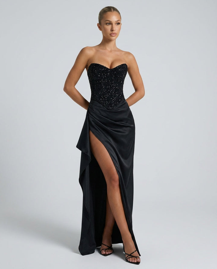 Emrielle | Beaded Corset Evening Maxi Dress