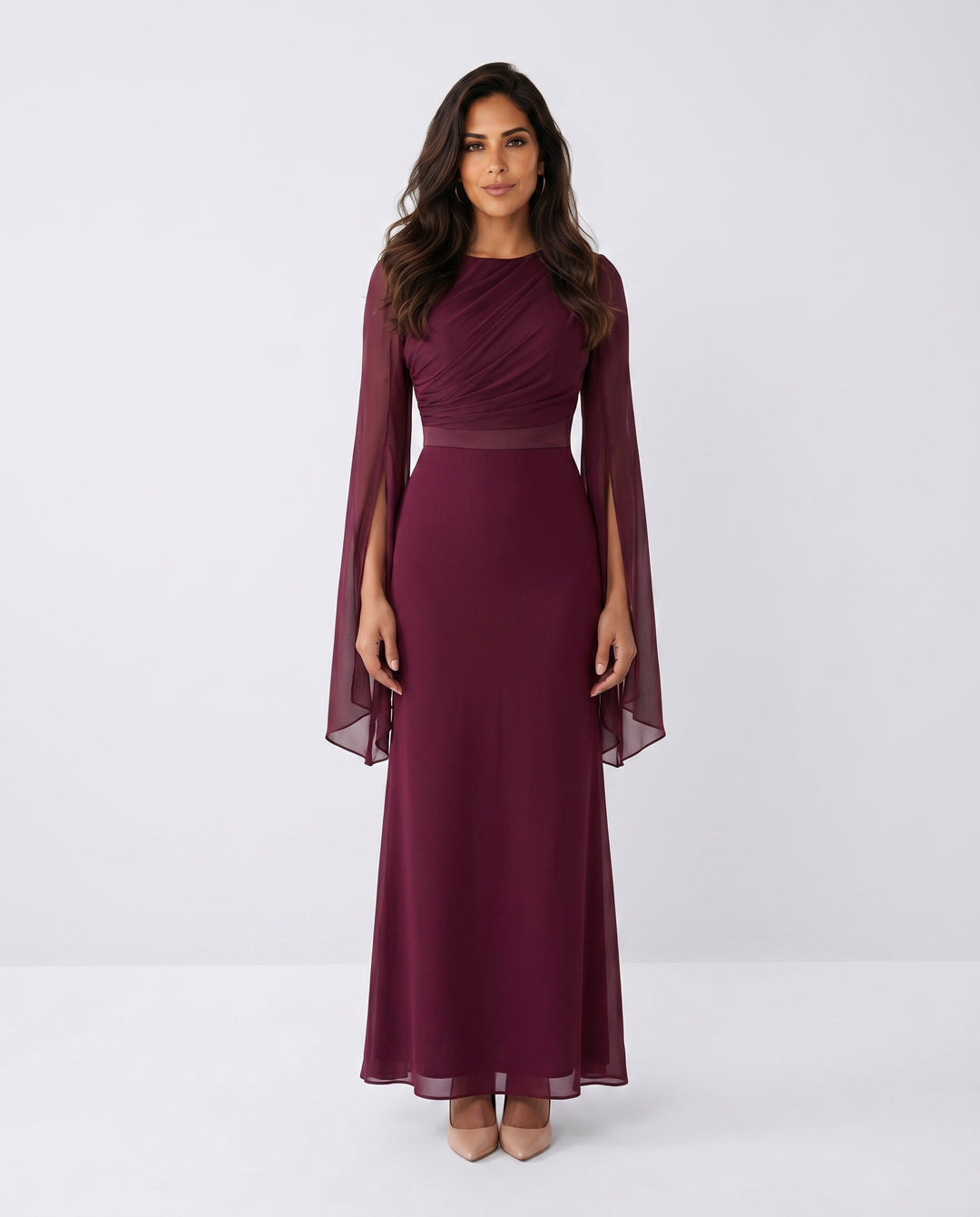 Elin | Lace-Up Mermaid Maxi Dress