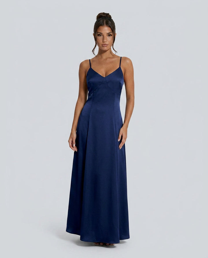 Vera | Spaghetti Strap A-Line Slip Maxi Dress