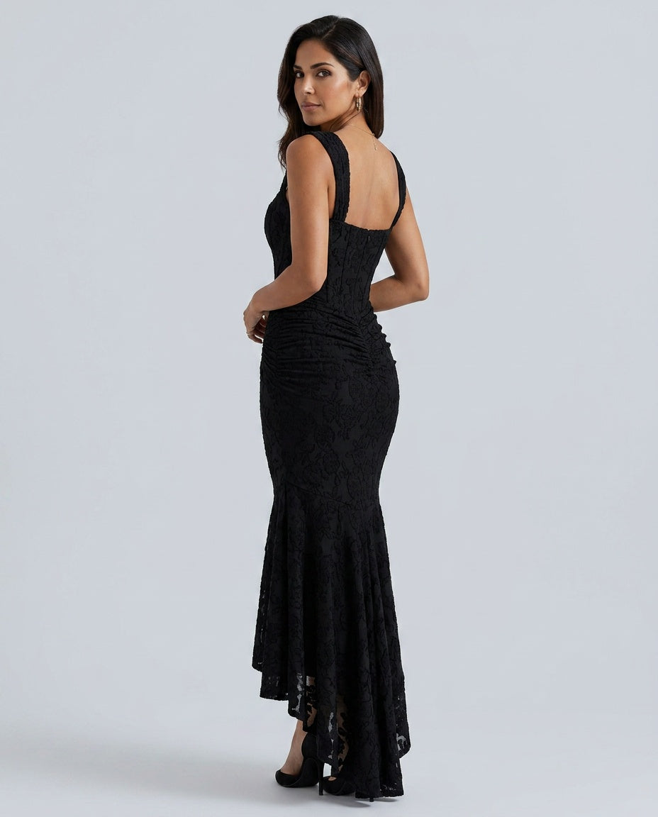 Orla | Lace Corset Wedding Guest Maxi Dress