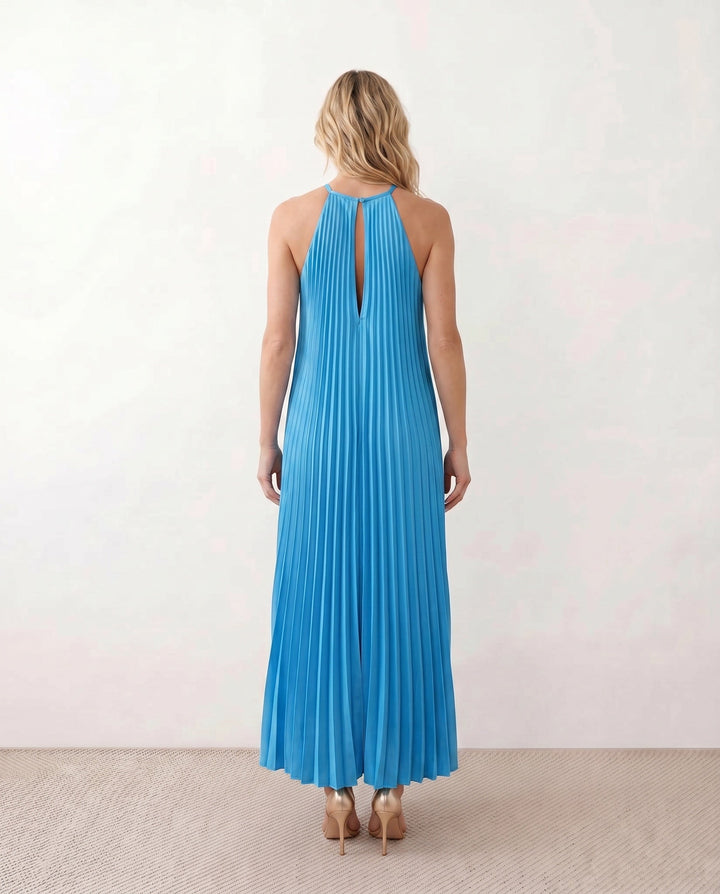 Estella | Pleated Strapless Maxi Dress