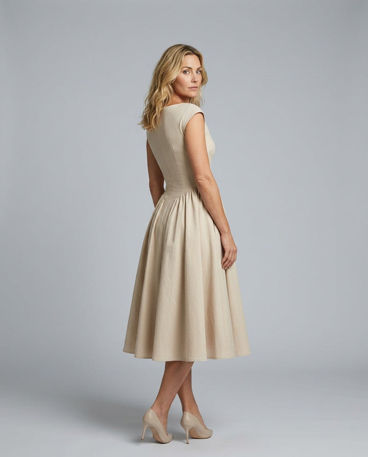 Celeste | Full-Skirt Midi Dress
