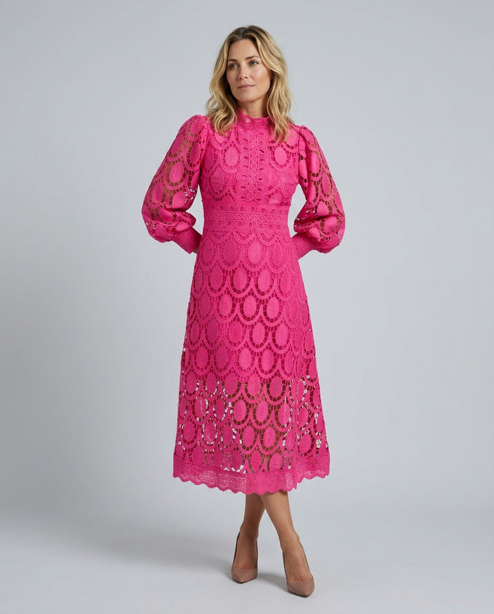 Lacelle | Lace-Trim Summer Maxi Dress