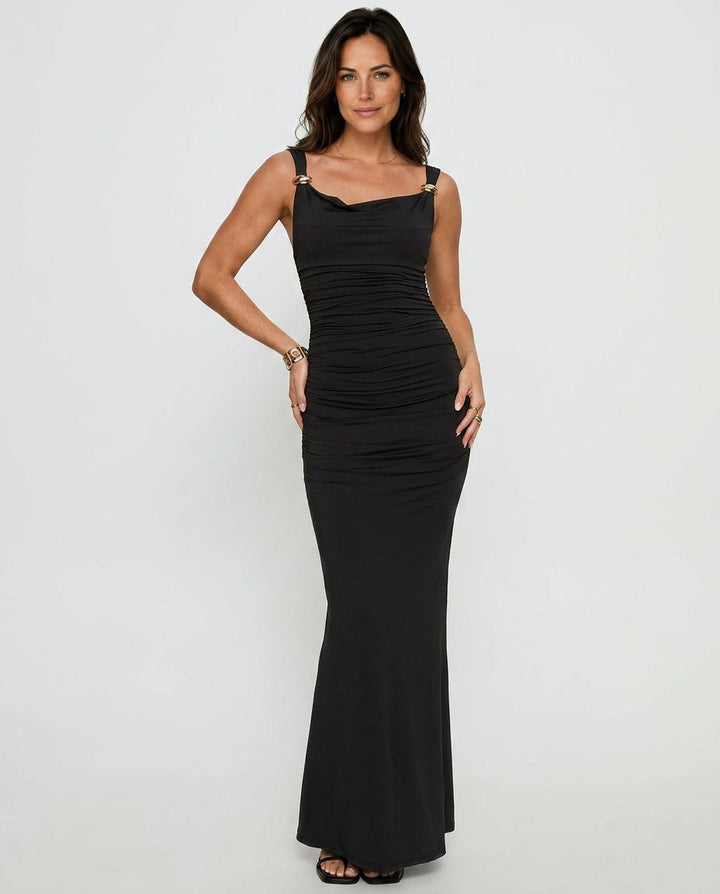Yakira | Halter Cut-Out Maxi Dress