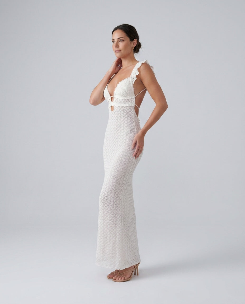 Raluca | Crochet Mermaid Maxi Dress