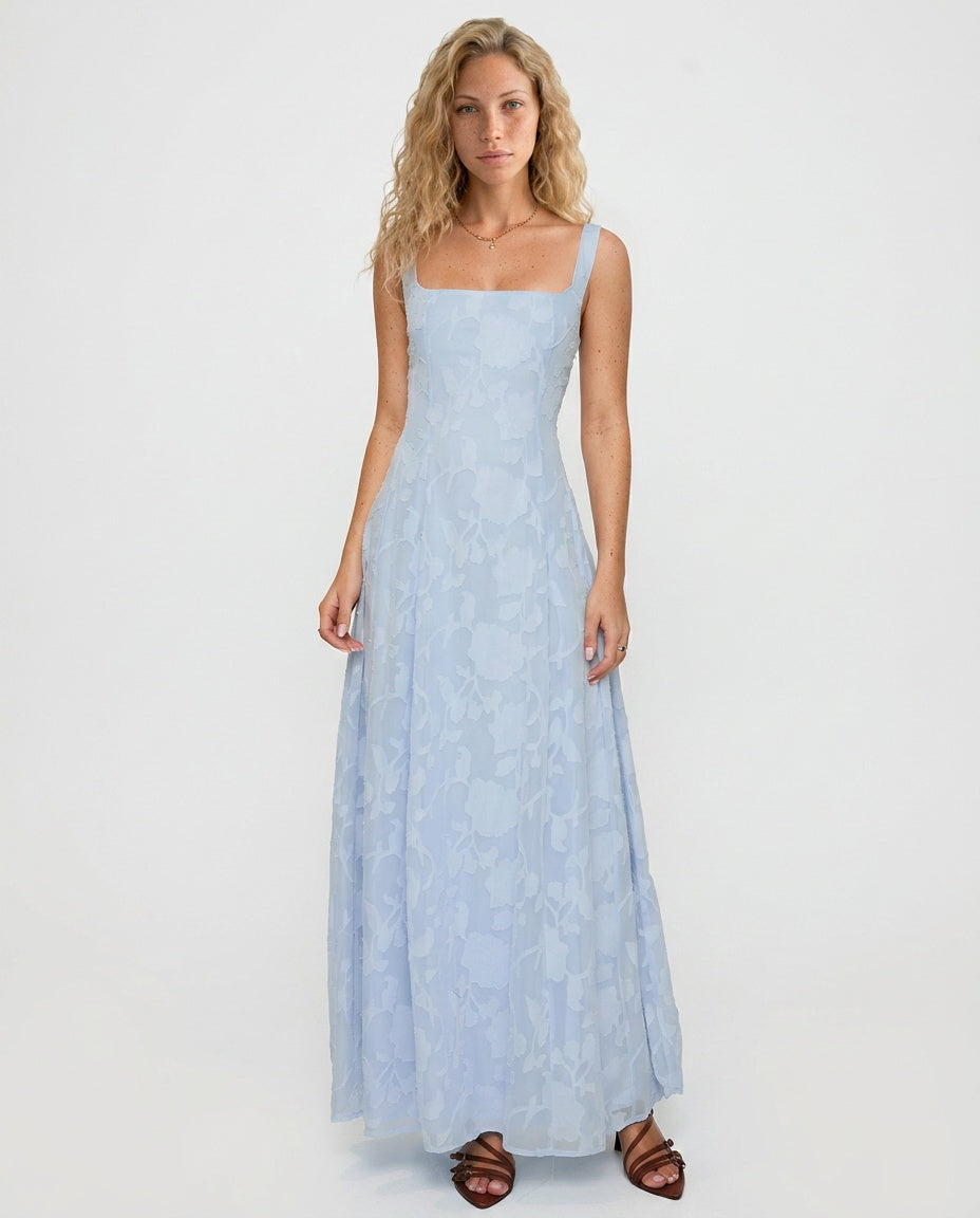 Margaux | Burnout Floral Maxi Dress