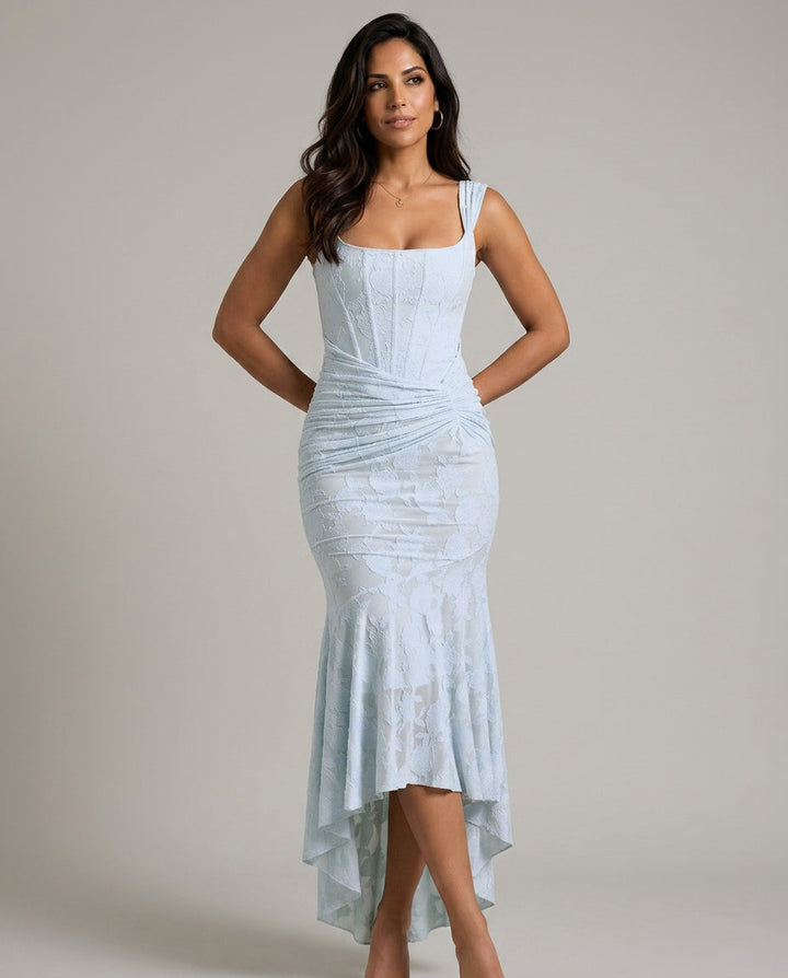 Orla | Lace Corset Wedding Guest Maxi Dress