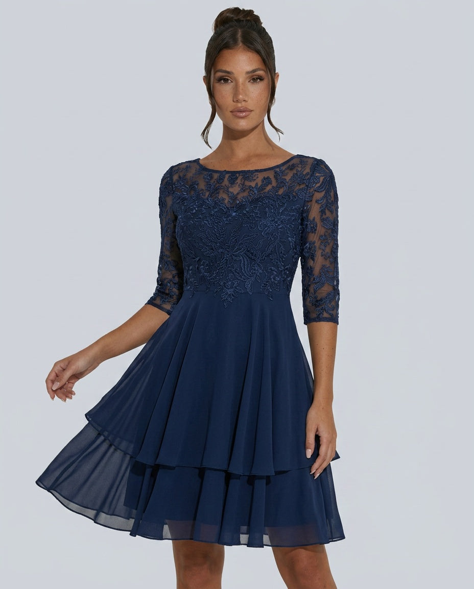 Darcy | Mini Length Dark Blue Party Dress