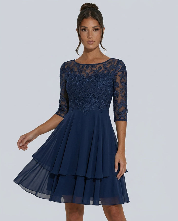 Darcy | Mini Length Dark Blue Party Dress