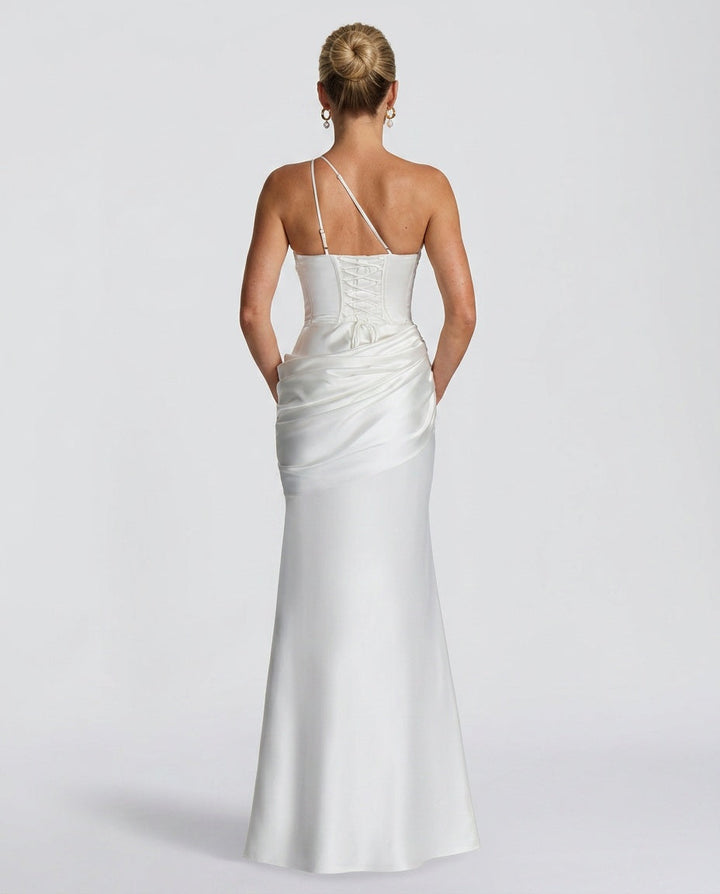 Lena | Cowl Neck Satin-Look Maxi Dress