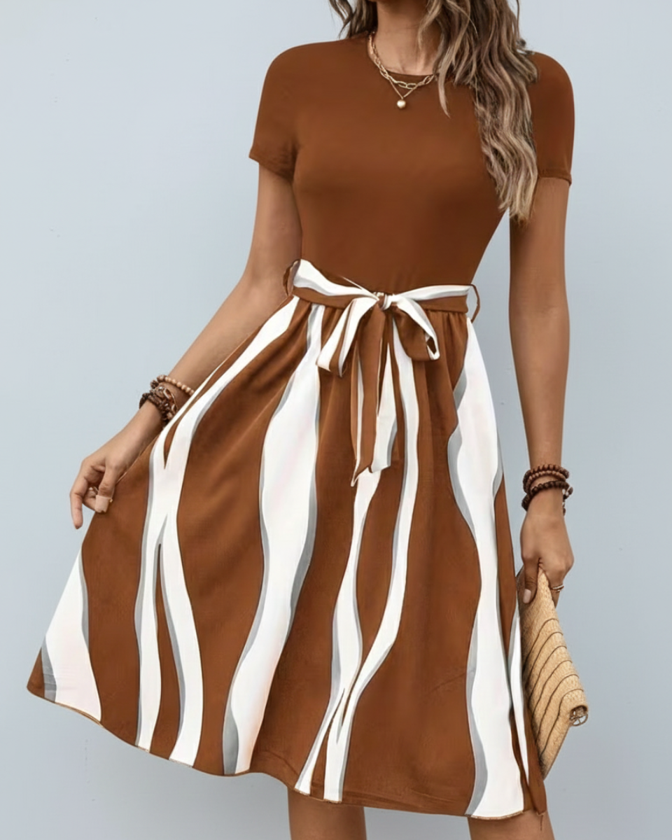 Elina | Midi Dress with Tie Band