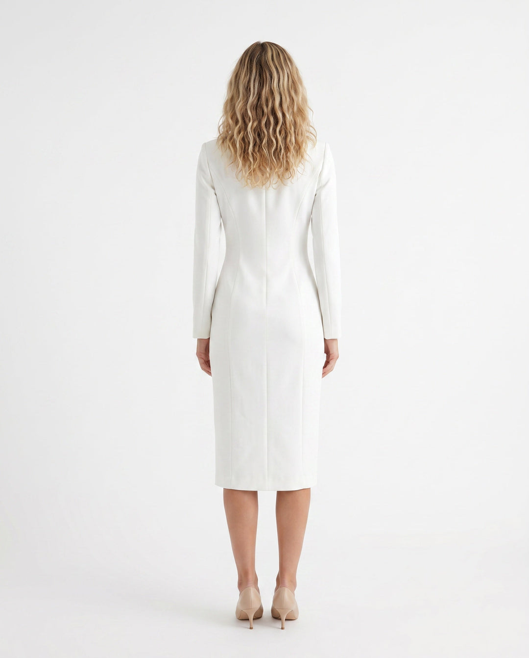 Kaylee | Front Slit Wedding Guest Midi Dress