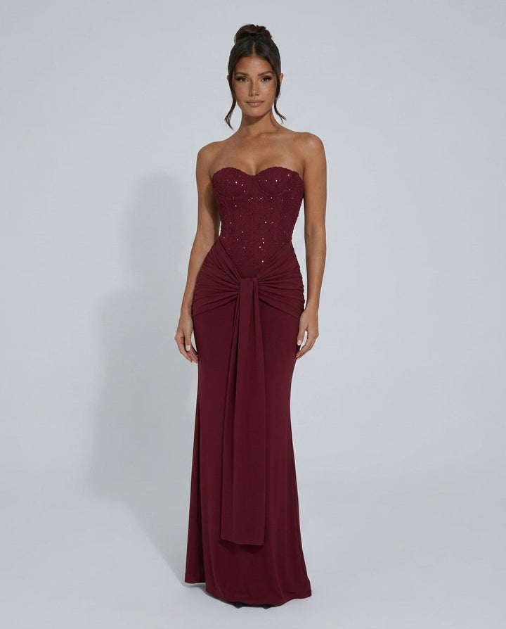 Ulrika | Strapless Sequined Maxi Dress