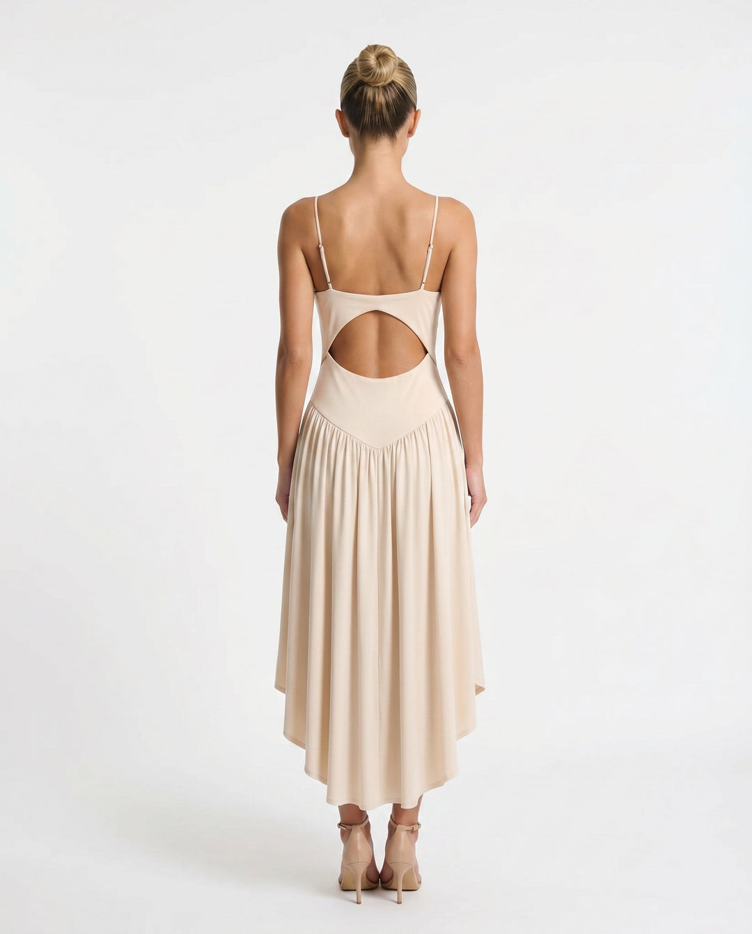Soraya | Spaghetti Strap Low Back Midi Dress