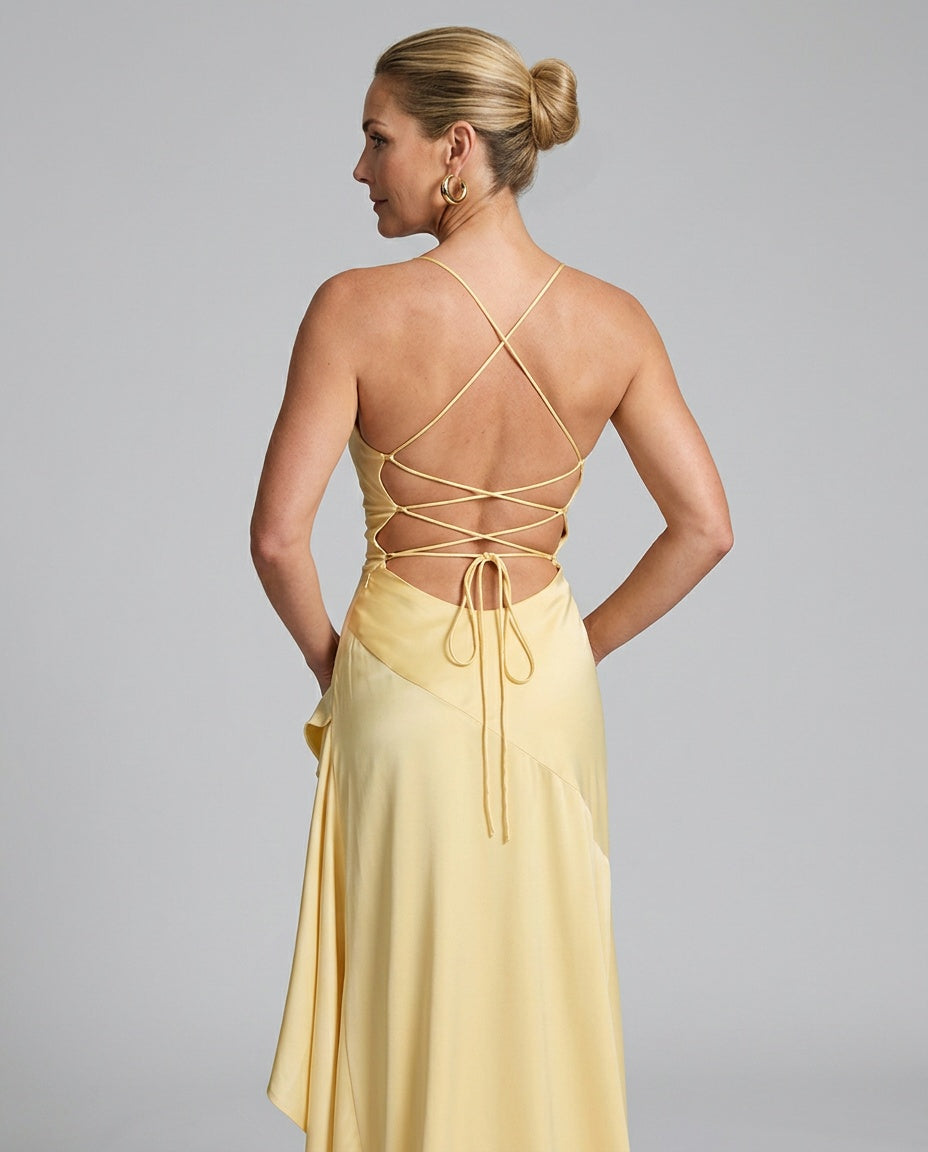 Odette | One-Shoulder Draped Maxi Dress