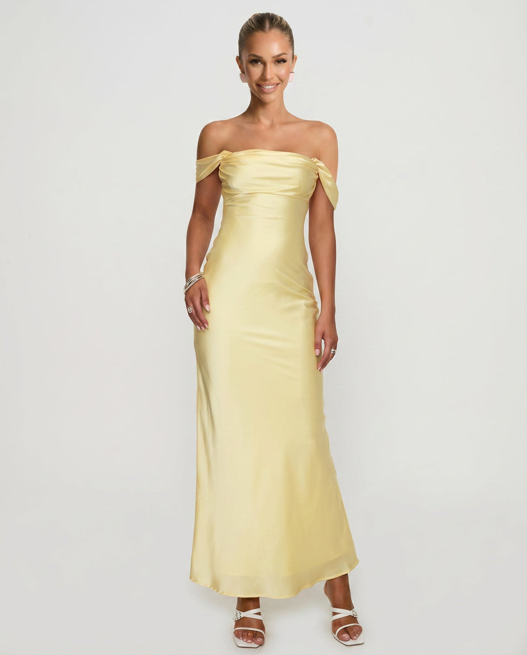 Azura | Off-Shoulder Ruched Maxi Dress