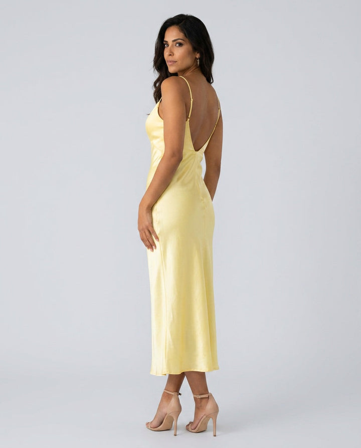 Anais | Strappy Satin Slip Maxi Dress