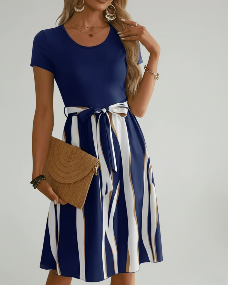 Elina | Midi Dress with Tie Band
