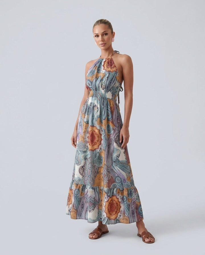 Celinde | Halter Backless Maxi Dress