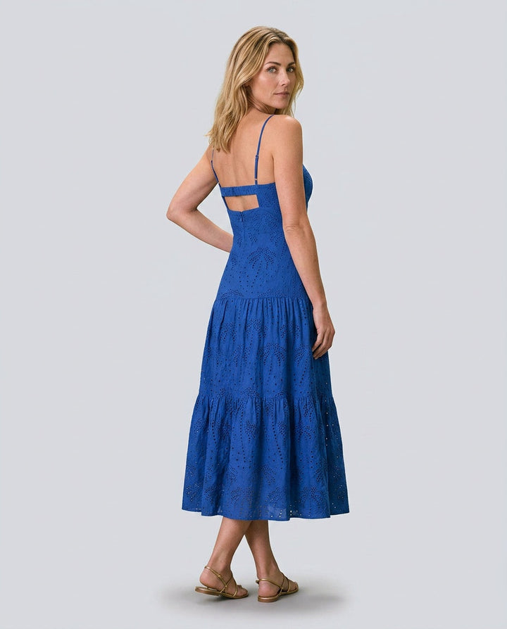 Ivy | Sweetheart Embroidery Slip Midi Dress