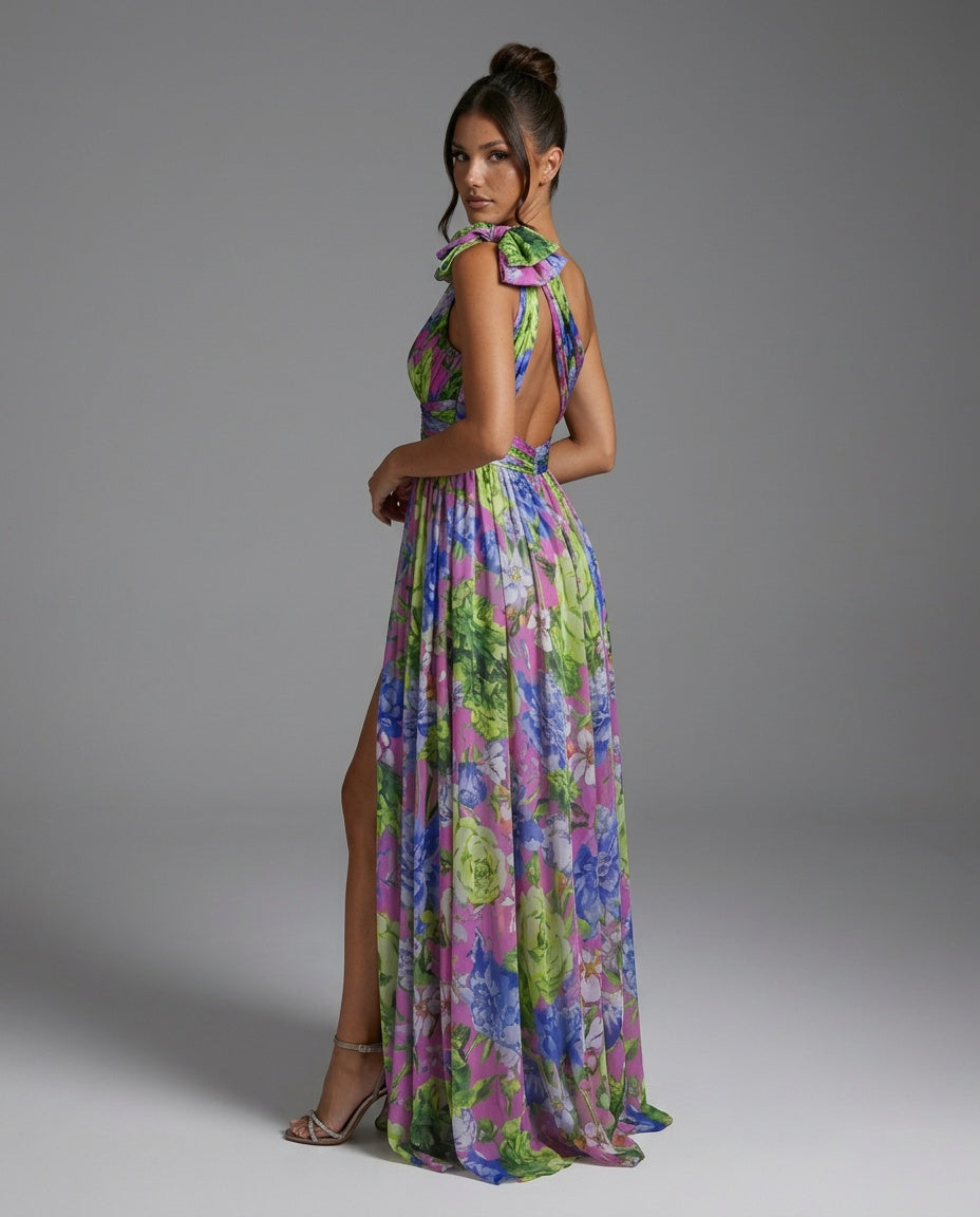 Camille | Flowy Off-Shoulder Summer Maxi Dress