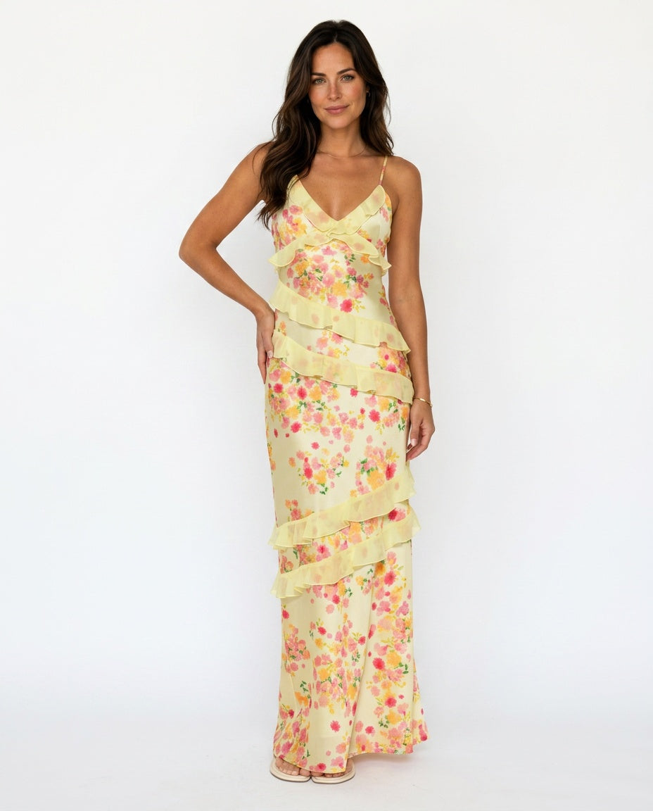 Nadira | Ruffle Maxi Dress