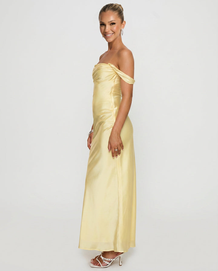 Azura | Off-Shoulder Ruched Maxi Dress